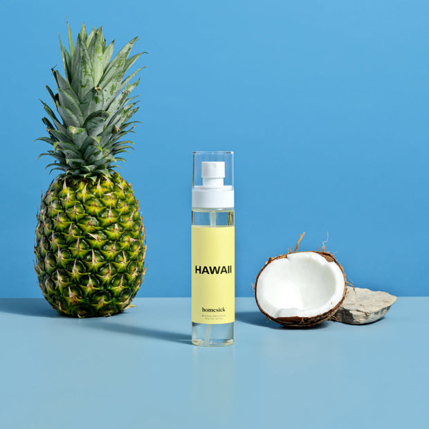 A bottle of the Hawaii Room Spray.