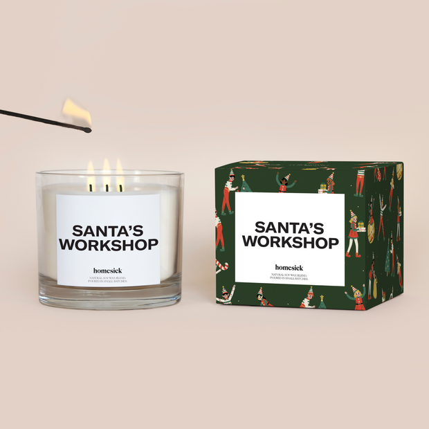 Santa's Workshop Candle