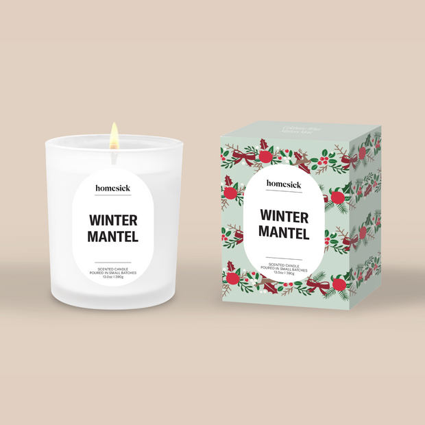 Winter Mantel Candle