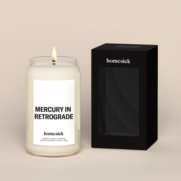Mercury in Retrograde Candle