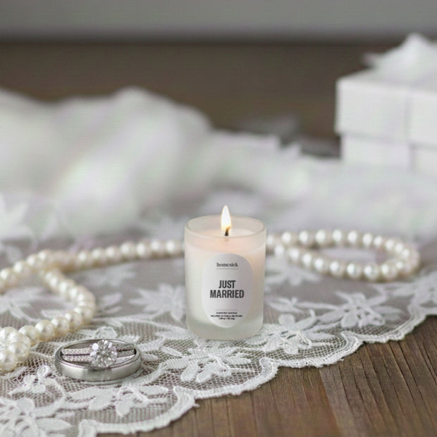 Just Married Mini Candle