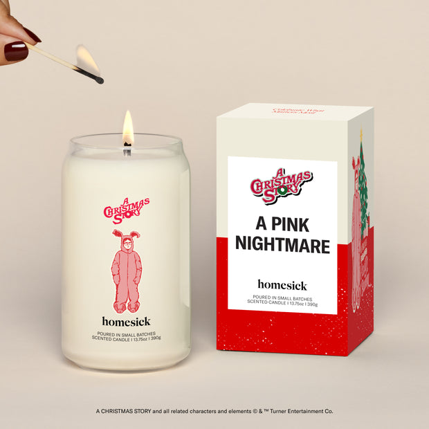 A Christmas Story Pink Nightmare Candle