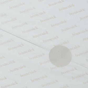 A close up image of the homesick Tissue paper